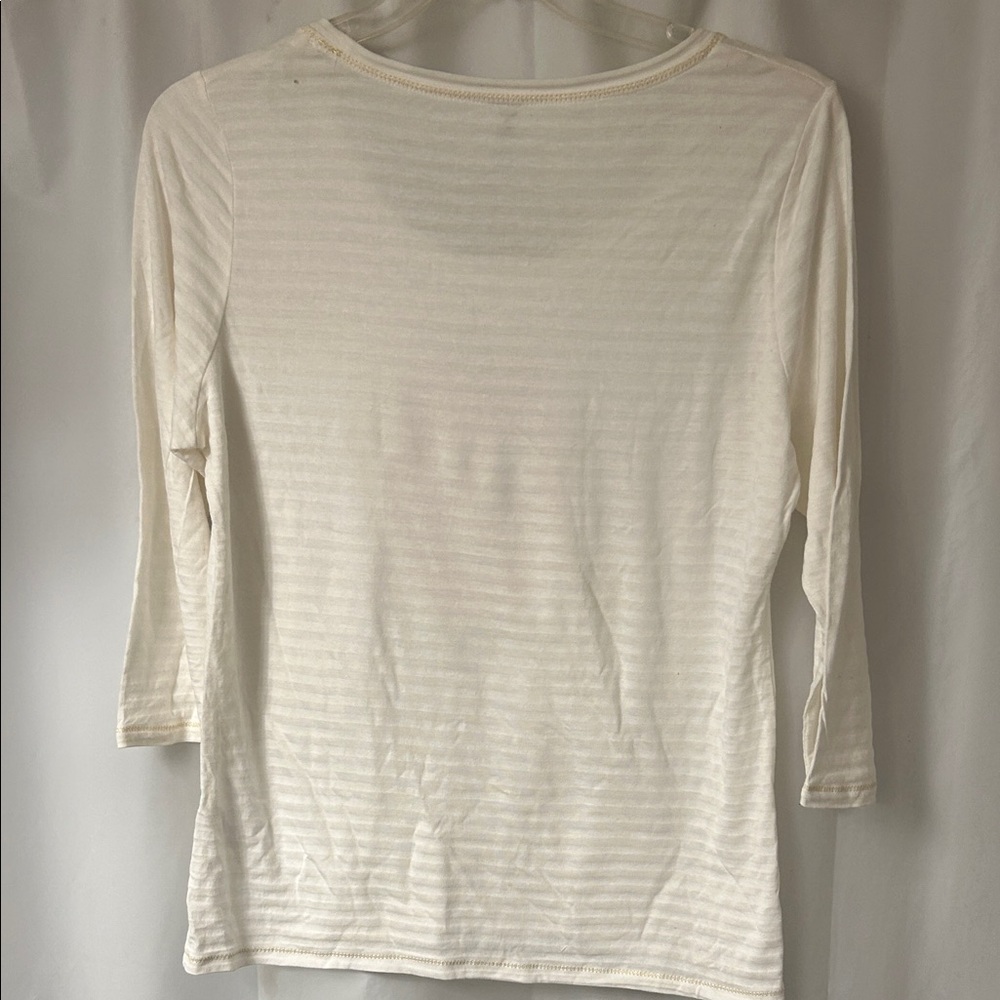 New Thomas &‎ Olivia Cream Long Sleeve Top with sparkling sequined pumpkin.  XL - Picture 5 of 8